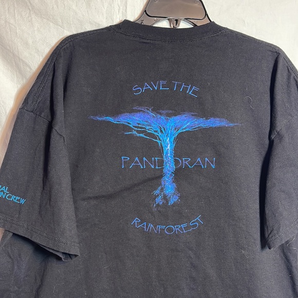 2007 Avatar Shirt 2XL Save The Pandorian Rainforest Blue Hand Crew Movie 2000s - Picture 6 of 6